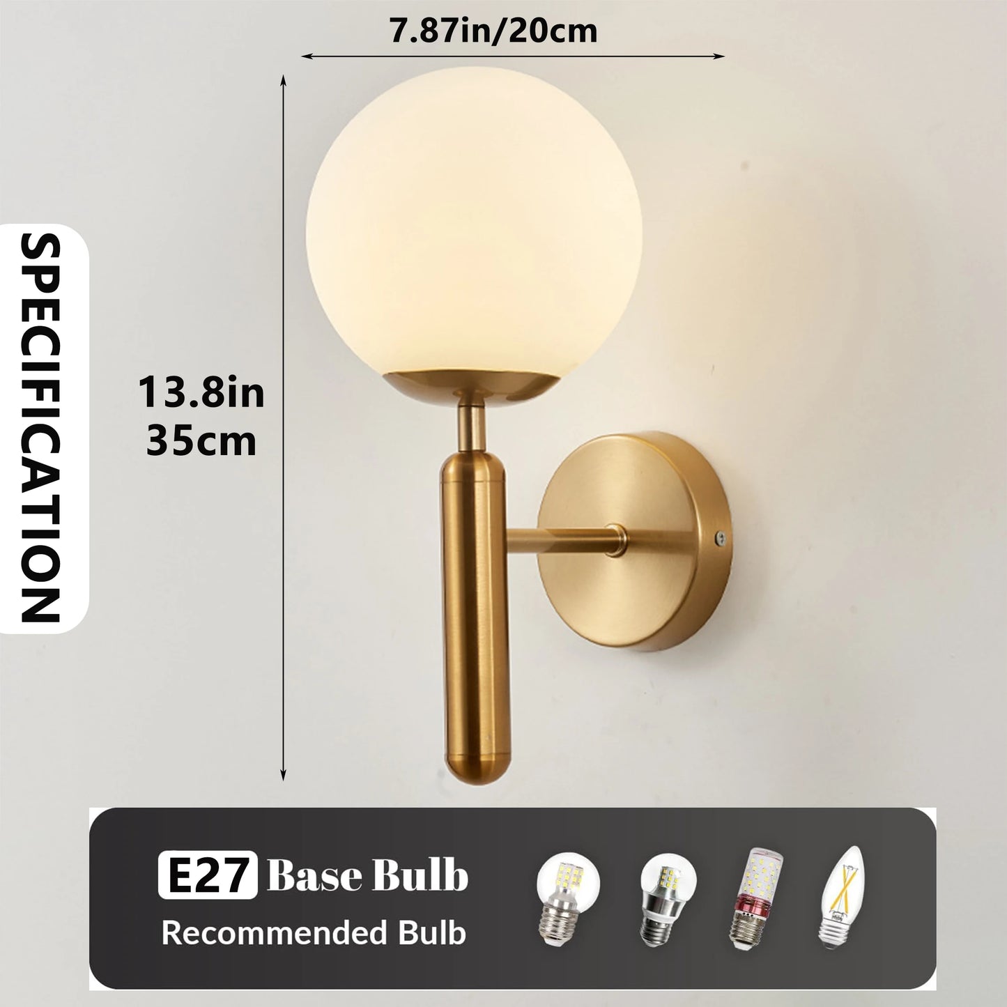 Modern Indoor Wall Light – Bedside & Living Room Lamp Fixture