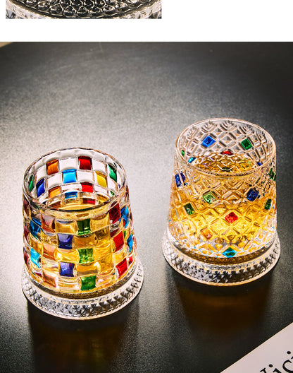 Rotating Whiskey Glass with Glass Base – 360° Crystal Cocktail Glass