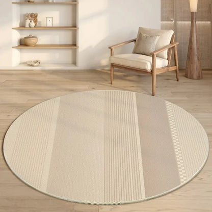 Modern Style Rugs for Bedroom Minimalist Living Room Decoration Round Anti-slip Carpet Soft Bedside Floor Mat Washable Study Rug