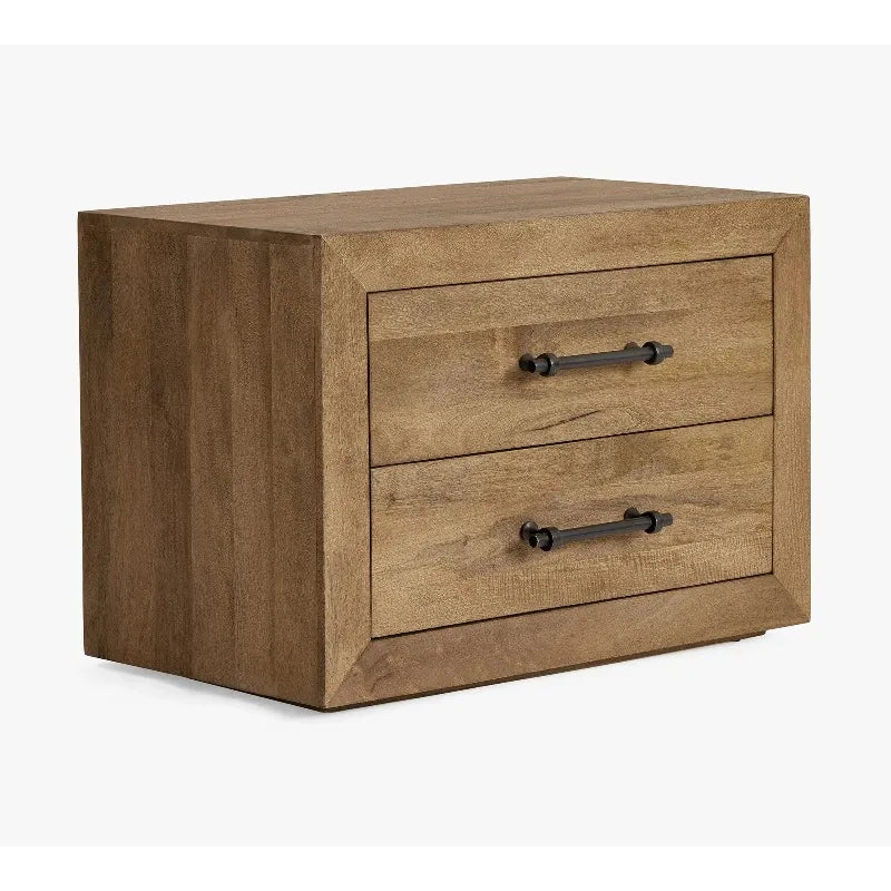 32" Oak Wood Nightstand – Bedside Table for Bedroom & Living Room