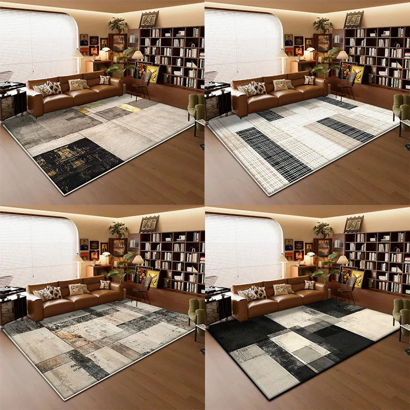 Modern Geometric Washable Rug – Non-Slip Kitchen, Bedroom & Bathroom Mat
