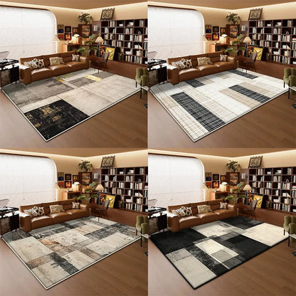 Modern Geometric Washable Rug – Non-Slip Kitchen, Bedroom & Bathroom Mat