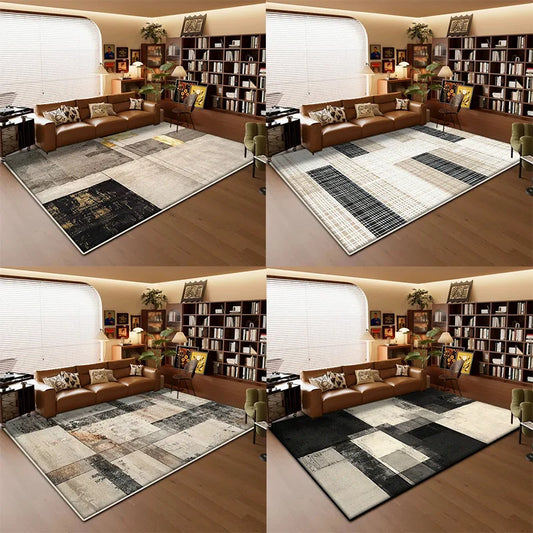 Modern Geometric Washable Rug – Non-Slip Kitchen, Bedroom & Bathroom Mat
