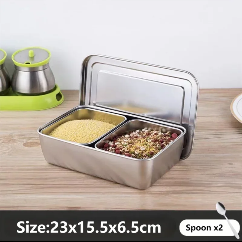 Stainless Steel Spice & Seasoning Box with Lid