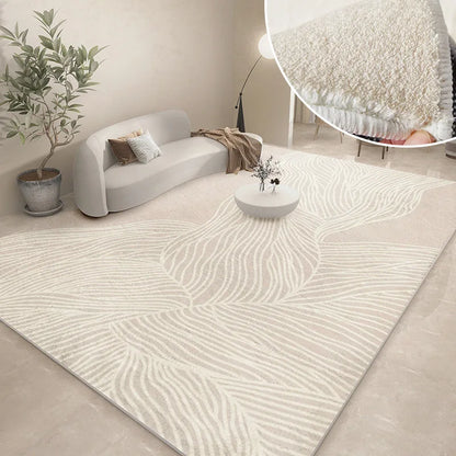 Abstract Plush Area Rug – Grey Thickened Bedroom & Lounge Carpet