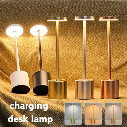 Modern touch adjustable table lamp, metal portable ambient light, suitable for decorating bedroom tables in various living rooms