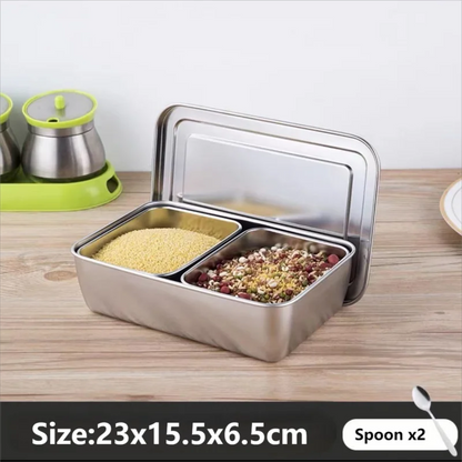 Stainless Steel Spice & Seasoning Box with Lid