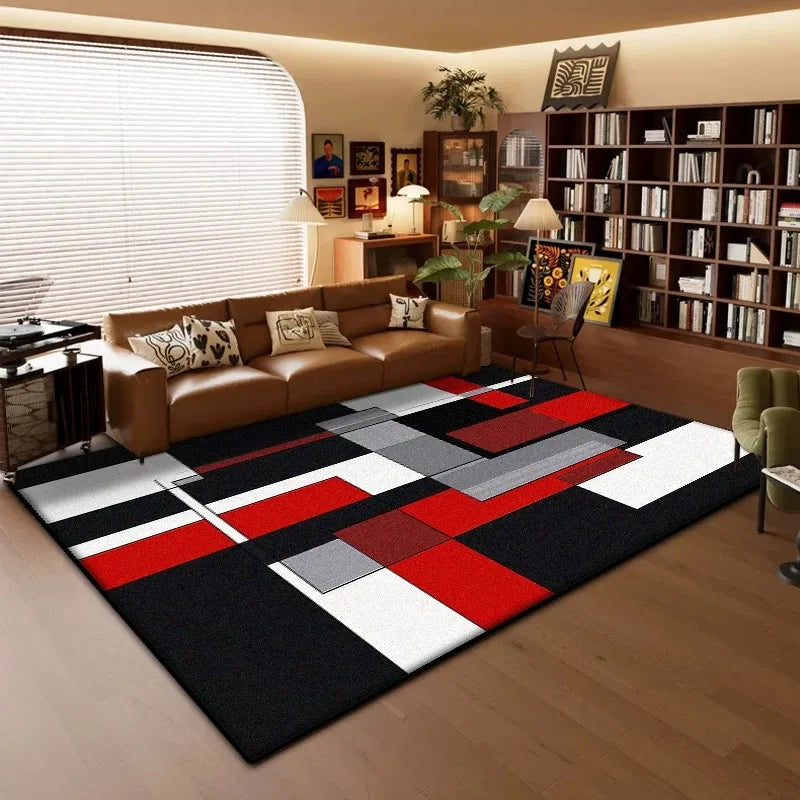 Modern Geometric Washable Rug – Non-Slip Kitchen, Bedroom & Bathroom Mat