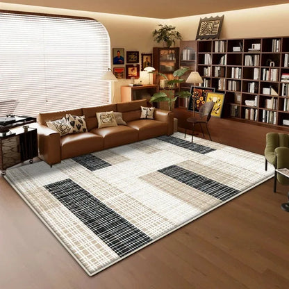 Modern Geometric Washable Rug – Non-Slip Kitchen, Bedroom & Bathroom Mat