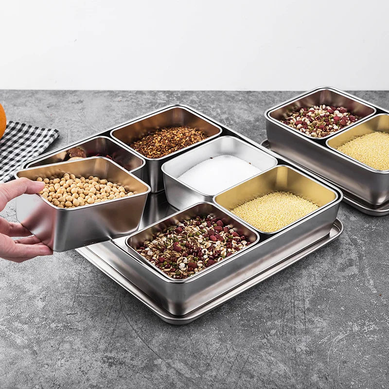 Stainless Steel Spice & Seasoning Box with Lid