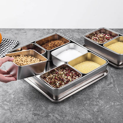 Stainless Steel Spice & Seasoning Box with Lid