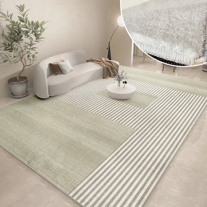 Abstract Plush Area Rug – Grey Thickened Bedroom & Lounge Carpet