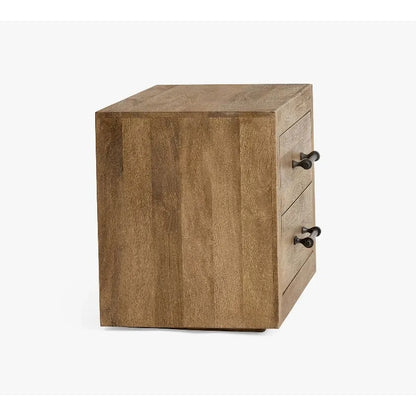 32" Oak Wood Nightstand – Bedside Table for Bedroom & Living Room