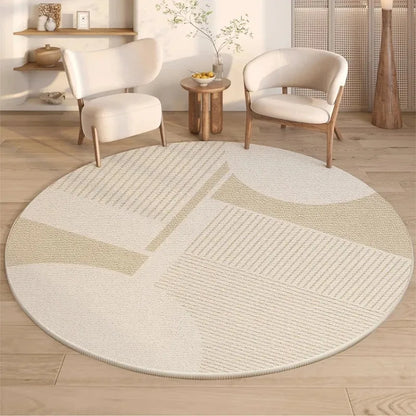 Modern Style Rugs for Bedroom Minimalist Living Room Decoration Round Anti-slip Carpet Soft Bedside Floor Mat Washable Study Rug