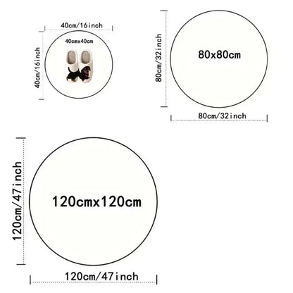 Modern Style Rugs for Bedroom Minimalist Living Room Decoration Round Anti-slip Carpet Soft Bedside Floor Mat Washable Study Rug