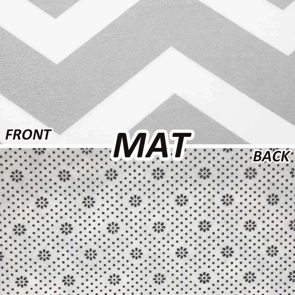 Modern Geometric Washable Rug – Non-Slip Kitchen, Bedroom & Bathroom Mat