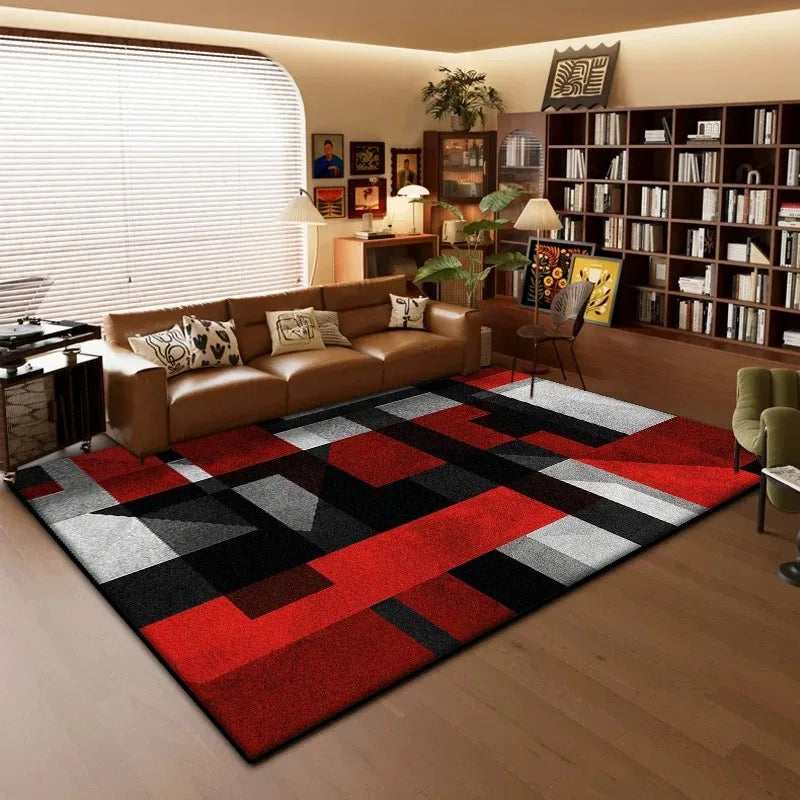 Modern Geometric Washable Rug – Non-Slip Kitchen, Bedroom & Bathroom Mat
