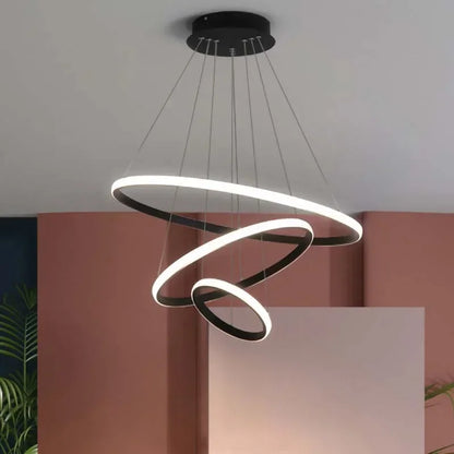 Modern LED Ring Chandelier – Pendant Light for Dining Room & Bedroom