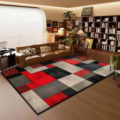 Modern Geometric Washable Rug – Non-Slip Kitchen, Bedroom & Bathroom Mat