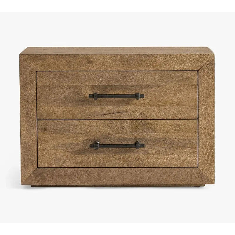 32" Oak Wood Nightstand – Bedside Table for Bedroom & Living Room