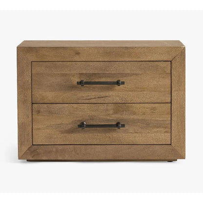 32" Oak Wood Nightstand – Bedside Table for Bedroom & Living Room